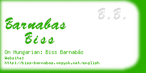 barnabas biss business card